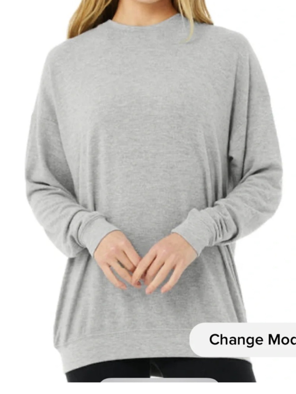 ALO Yoga Soho Pullover Dove Grey Heather